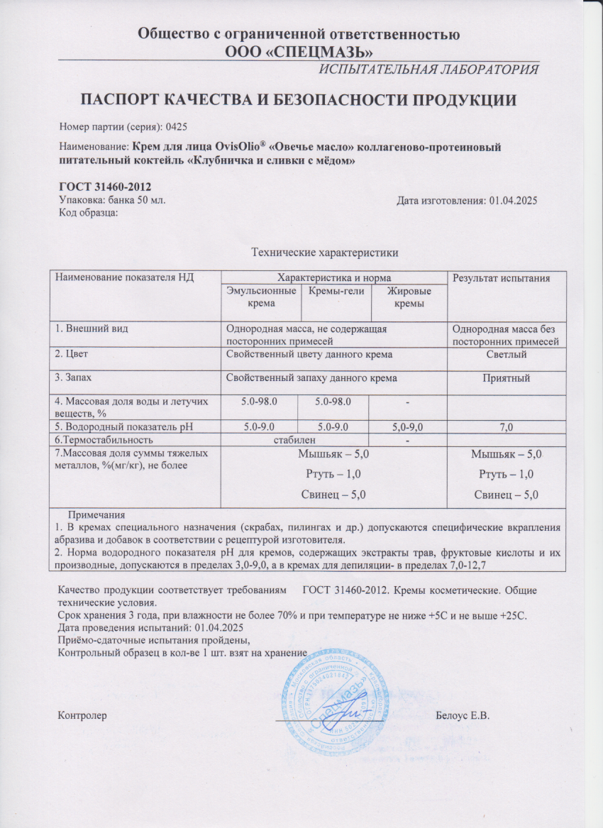 Паспорт №042025